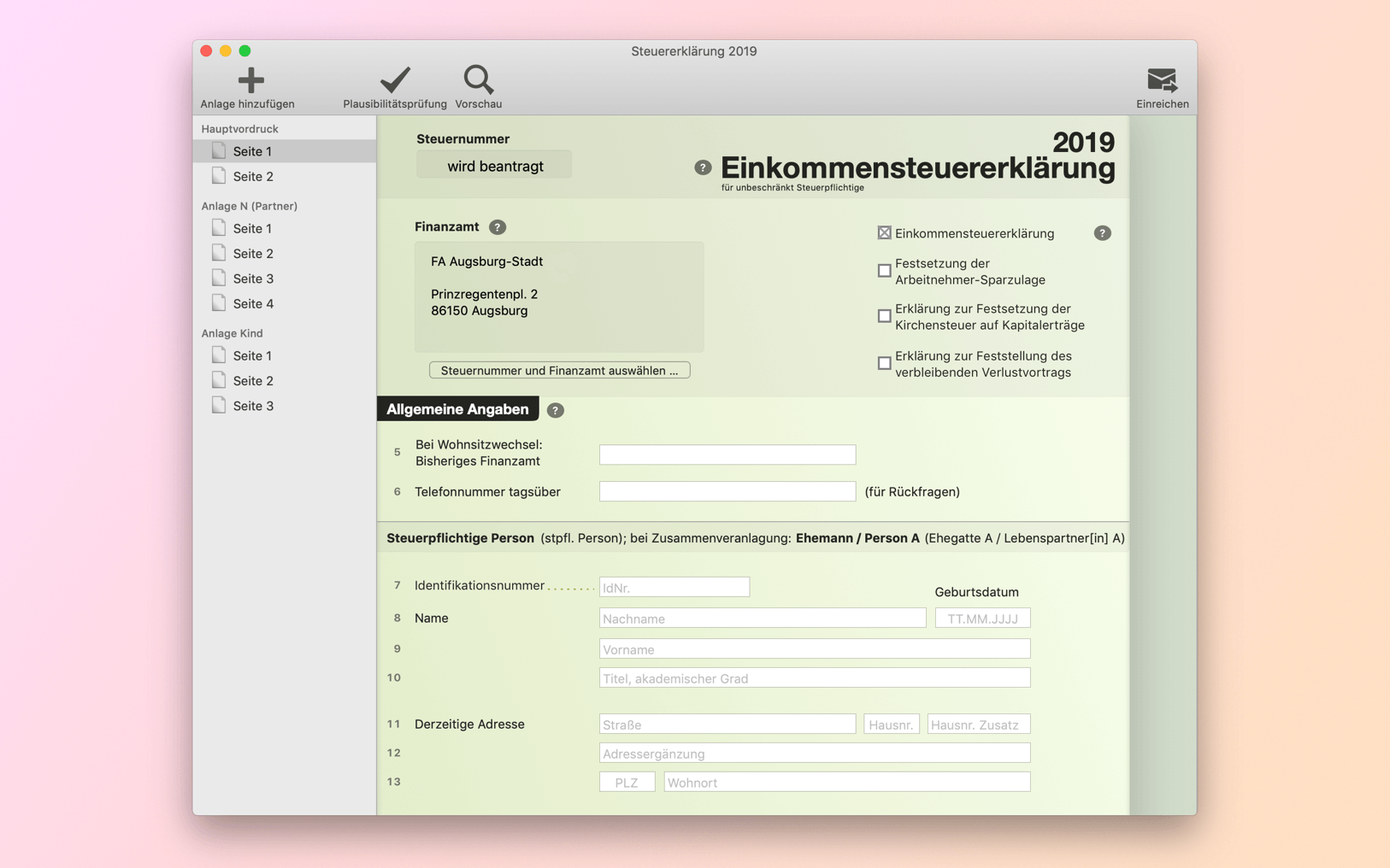 Steuererklärung 3.0.2 screenshot