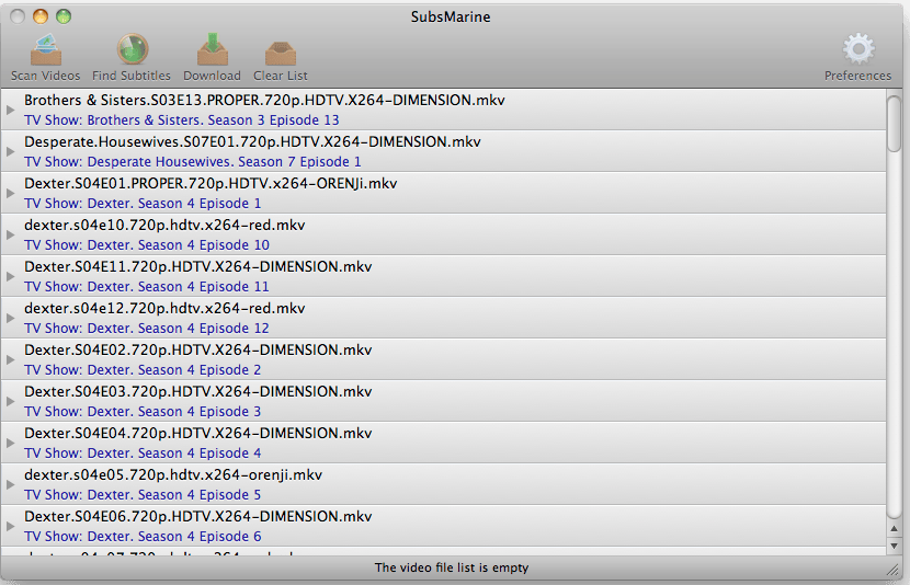 SubsMarine 1.2.4 – Find subtitles for videos and TV shows. screenshot