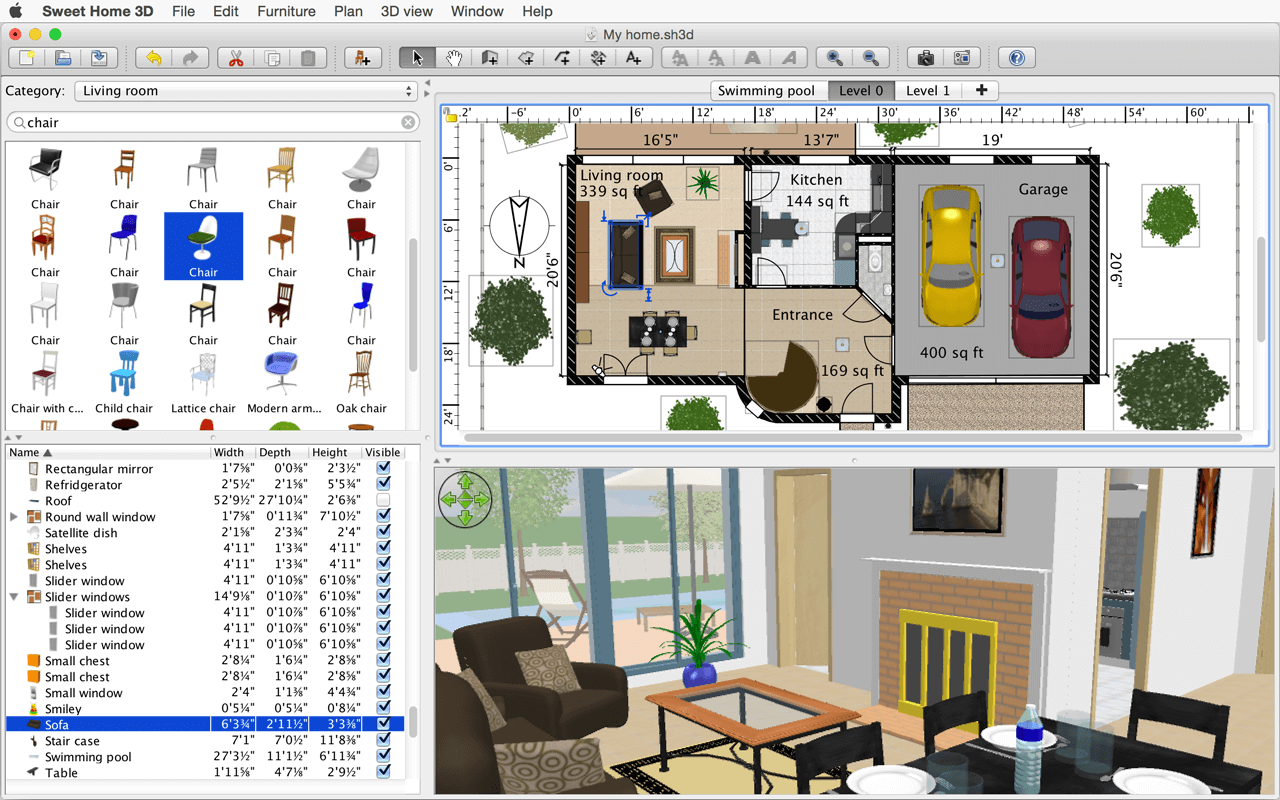 Sweet Home 3D 5.7.1 – Home interior design made easy. screenshot