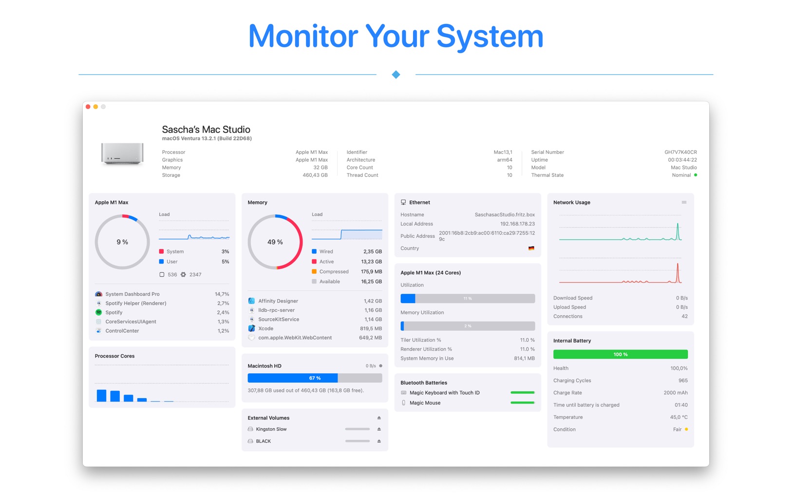 System Dashboard Pro 4.1.1 screenshot