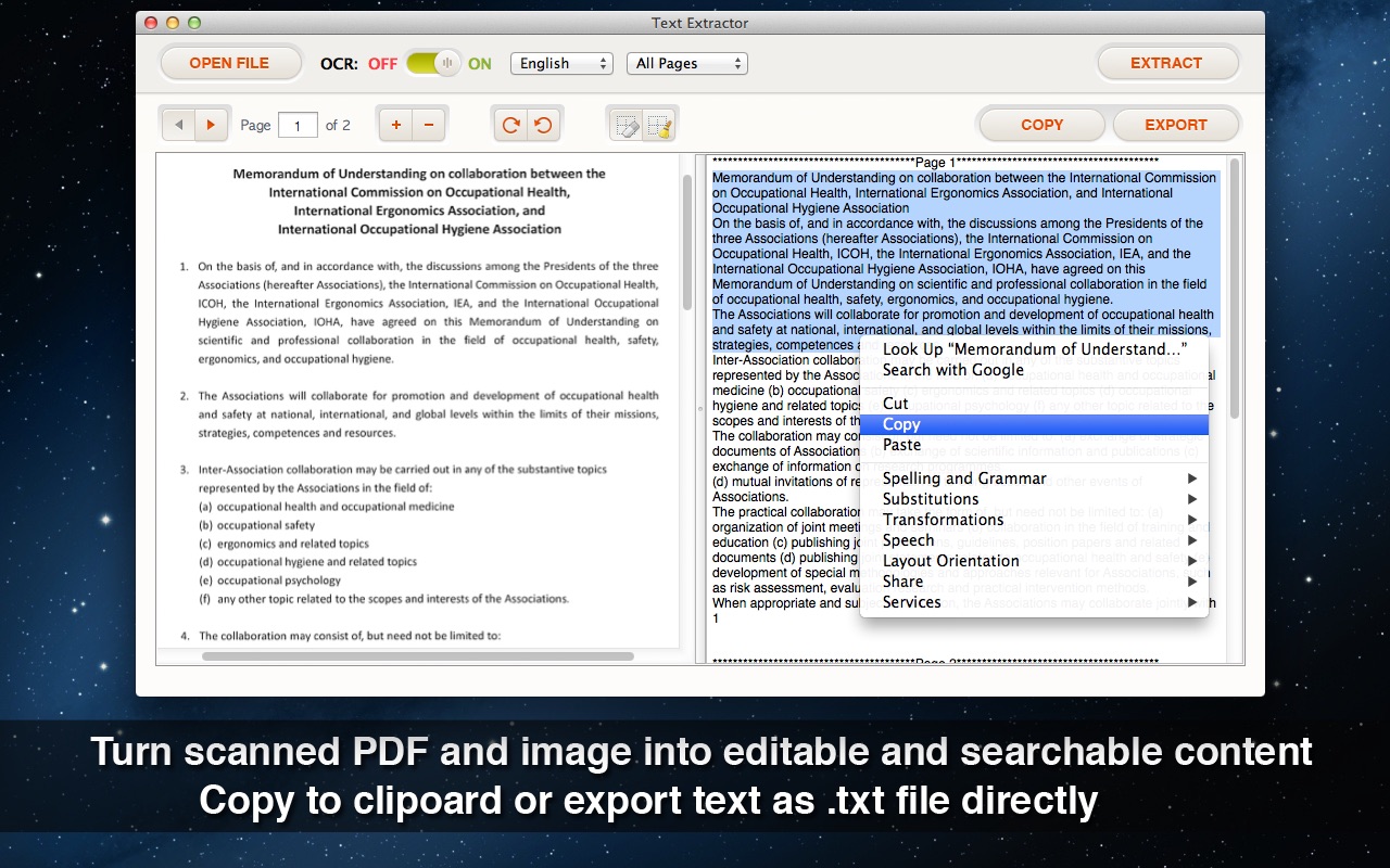 Text Extractor 1.6.0 screenshot