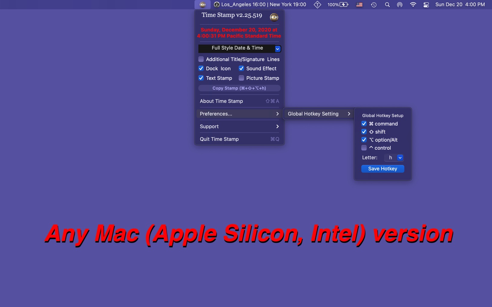 Time Stamp 2.60 screenshot