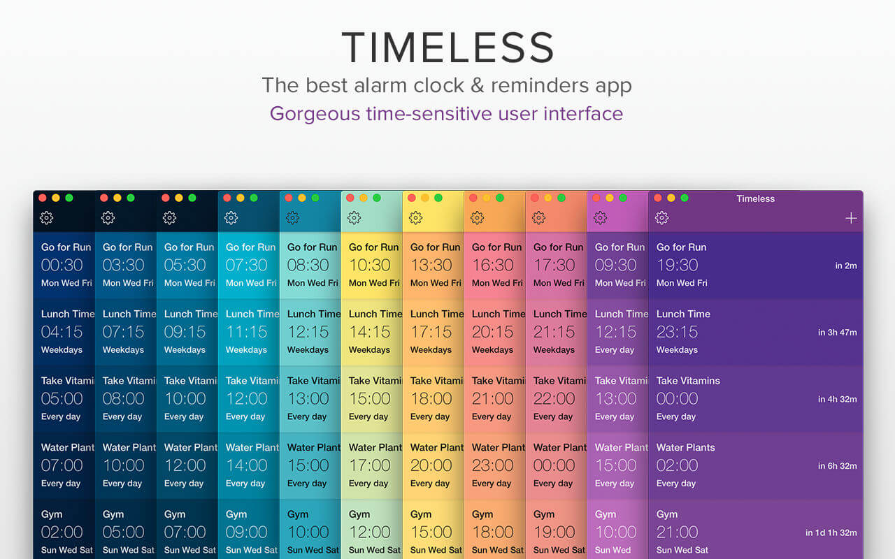 Timeless 1.8 – Gorgeous alarm clock and reminder app. screenshot