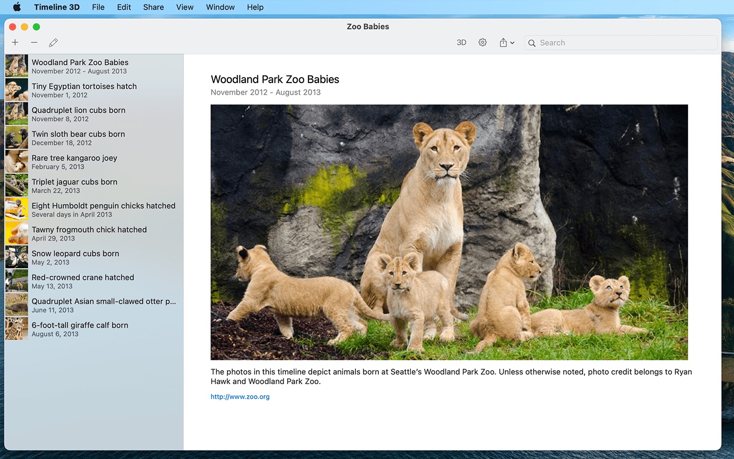 Timeline 3D 5.4.0 screenshot