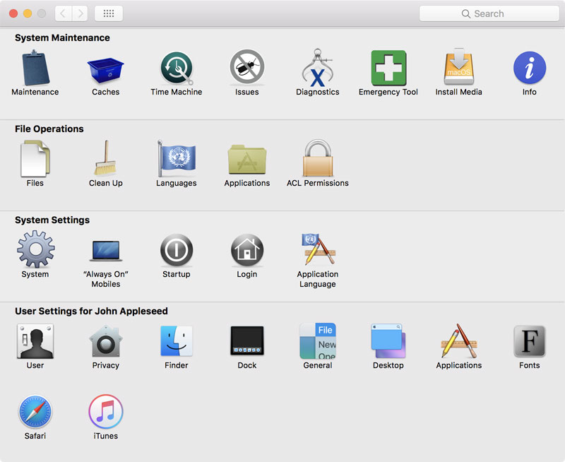 TinkerTool System 5.90 – Change advanced OS X settings and more. screenshot