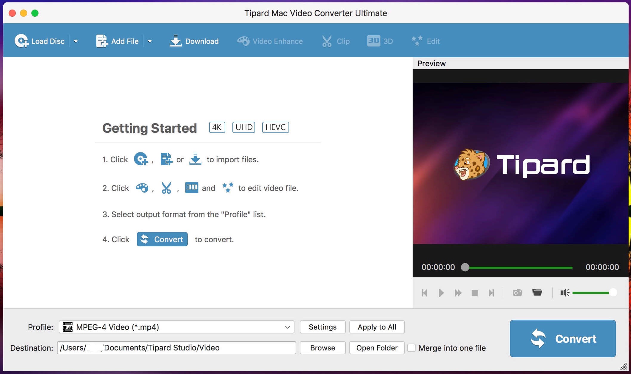 Tipard Mac Video Converter Ultimate 10.2.96 screenshot