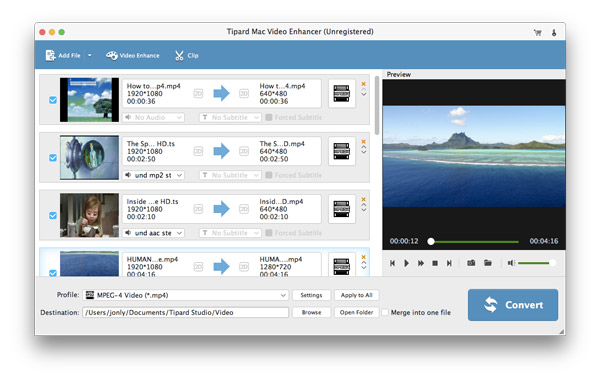 Tipard Mac Video Enhancer 9.1.36 screenshot