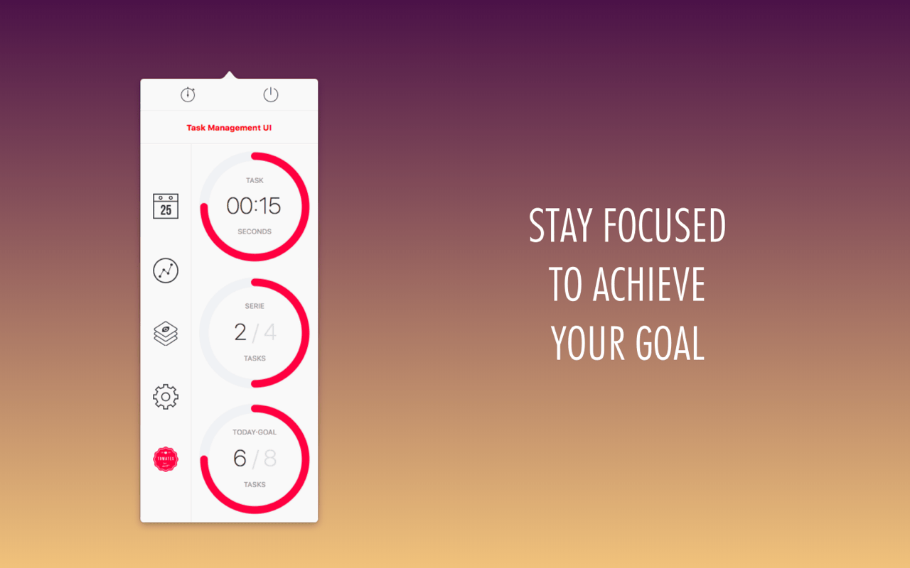 Tomates Time  Management 7.0.2 – Effective work and rest management. screenshot
