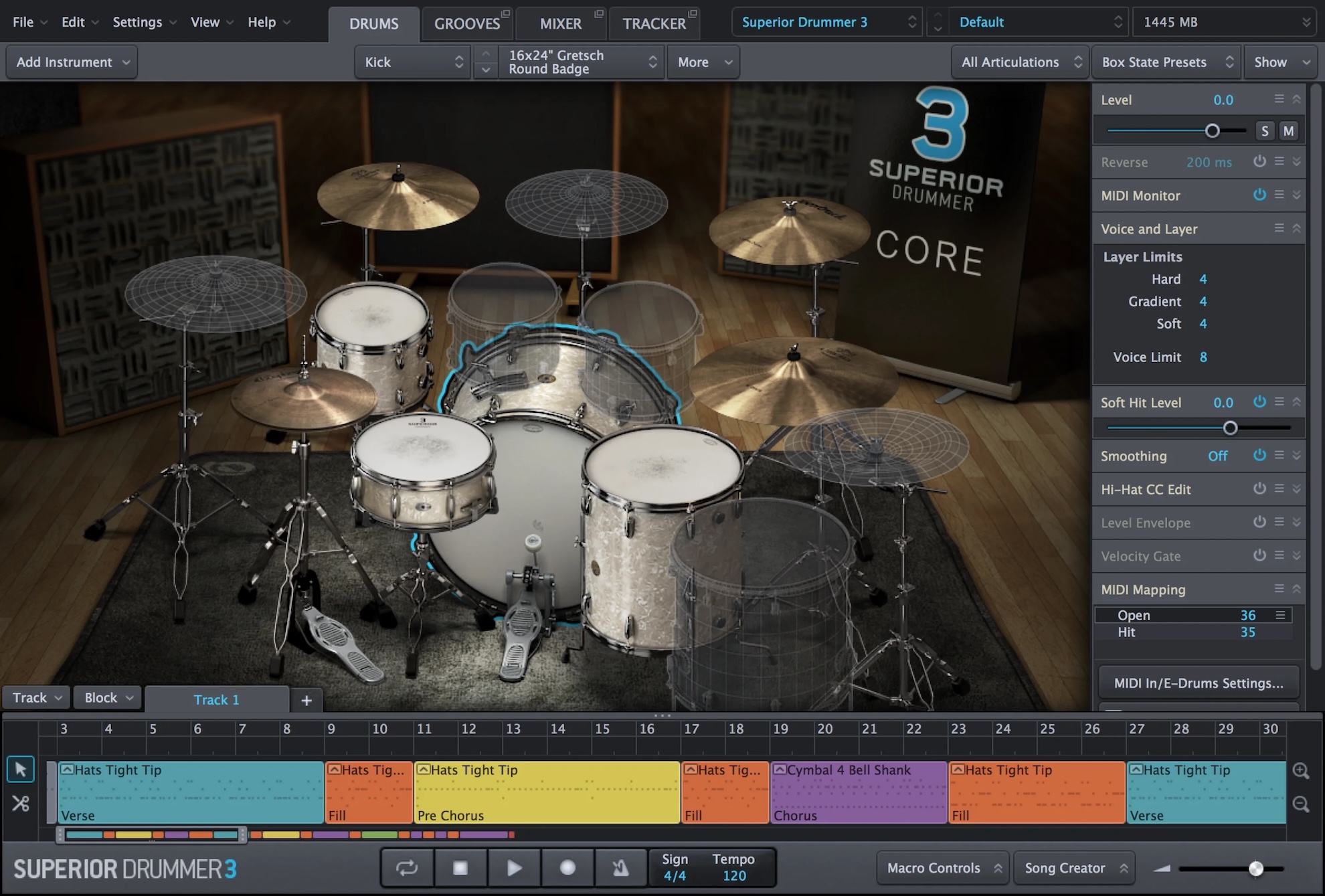 ToonTrack Superior Drummer 3.4.2 screenshot