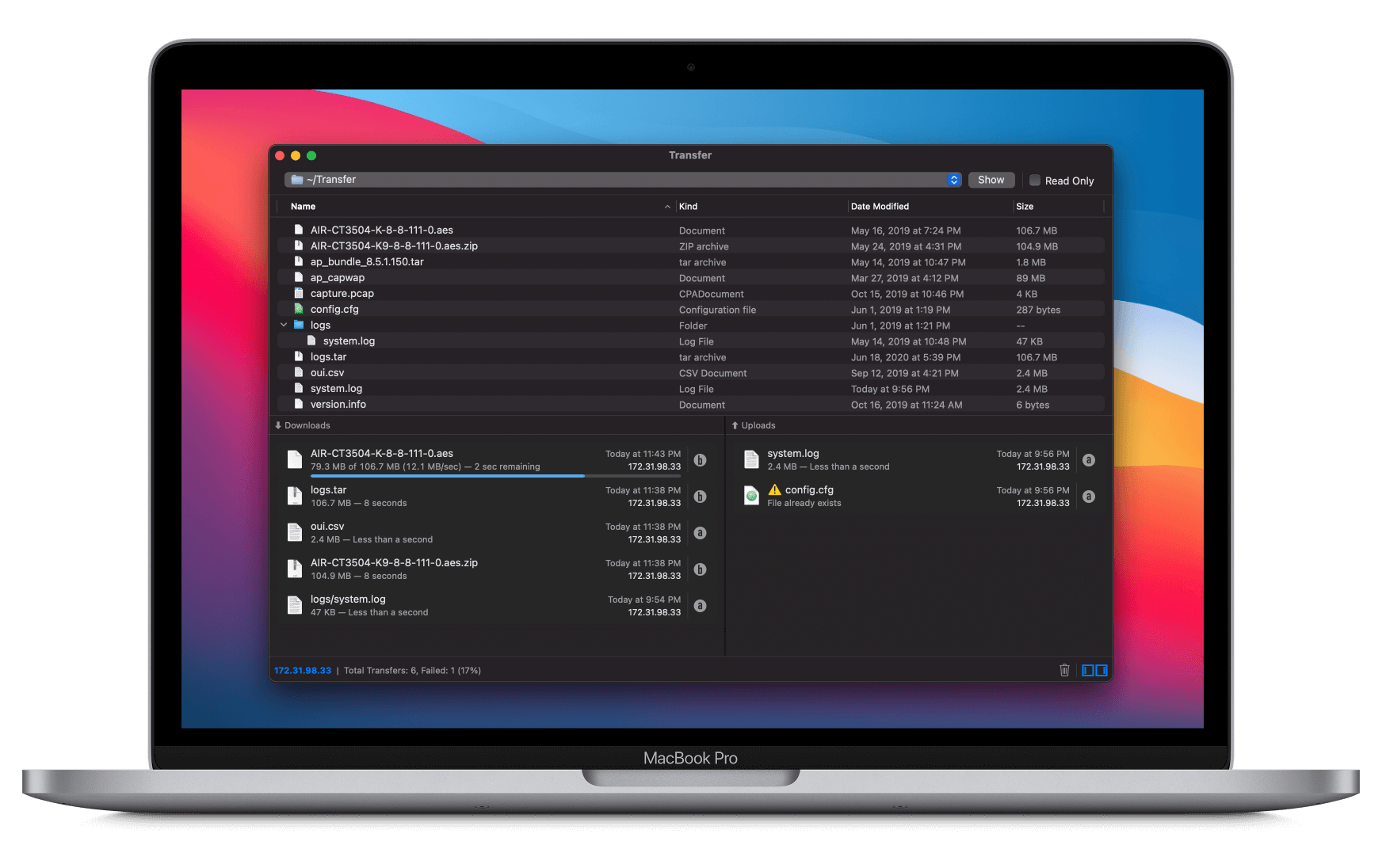 Transfer 2.4.3 screenshot