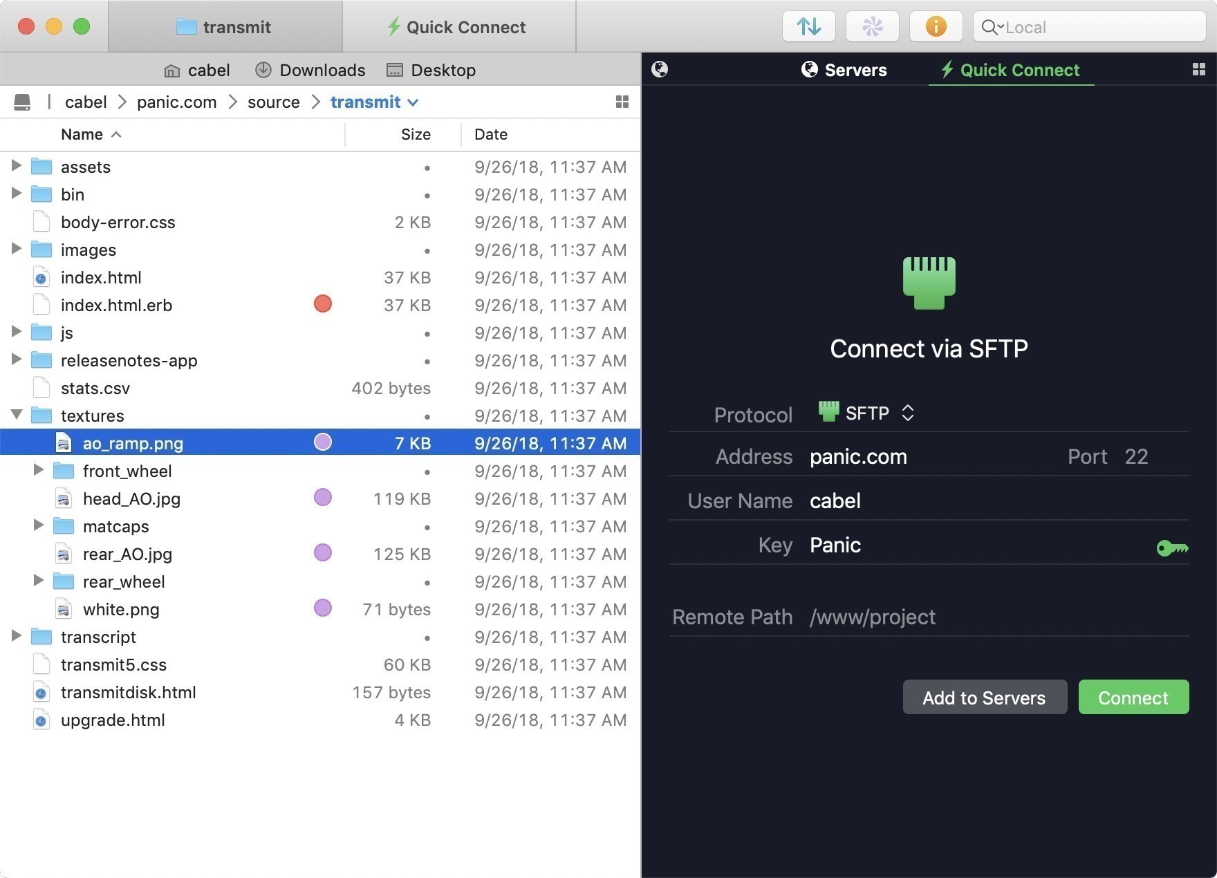 Transmit 5.10.8 screenshot
