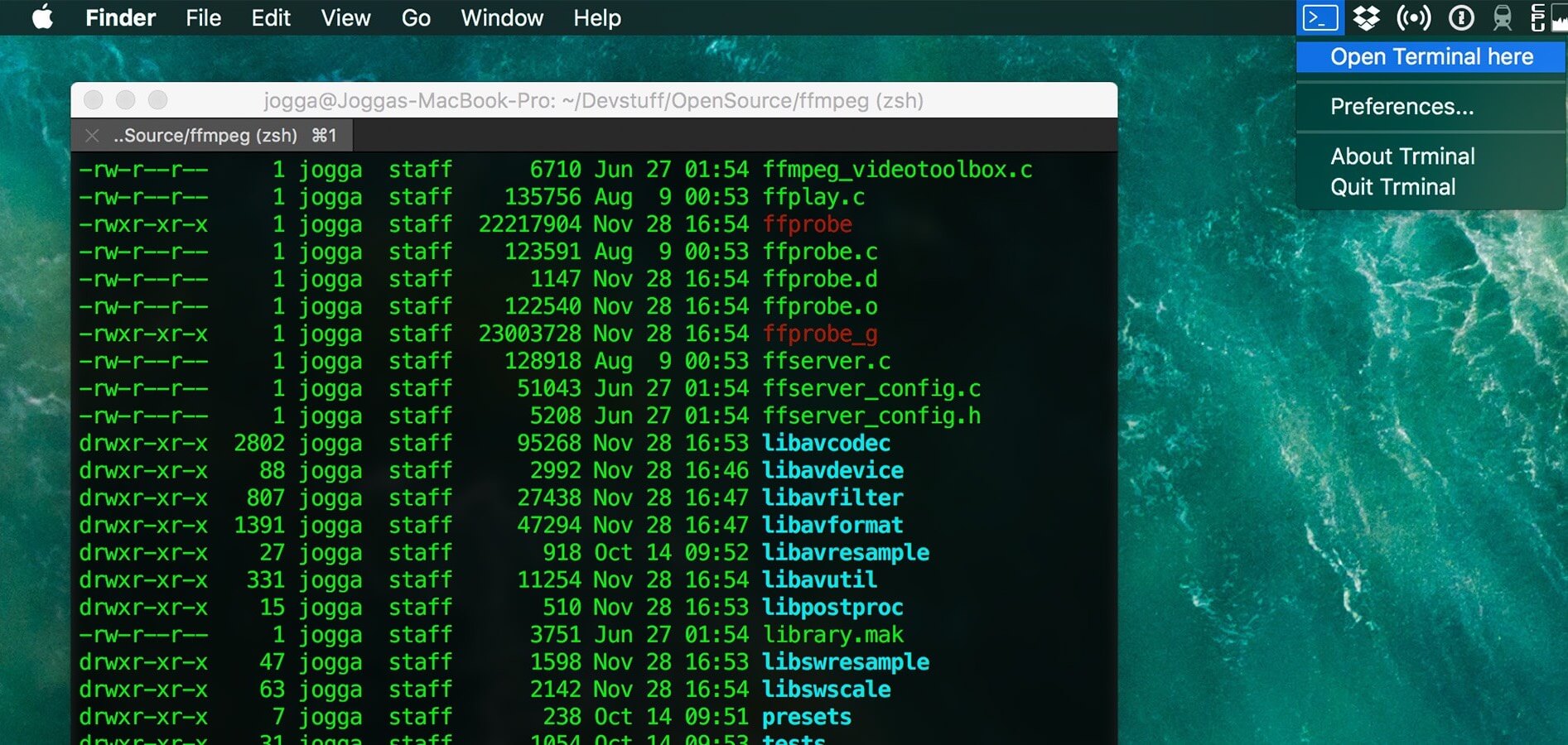 Trminal 1.1.1 screenshot