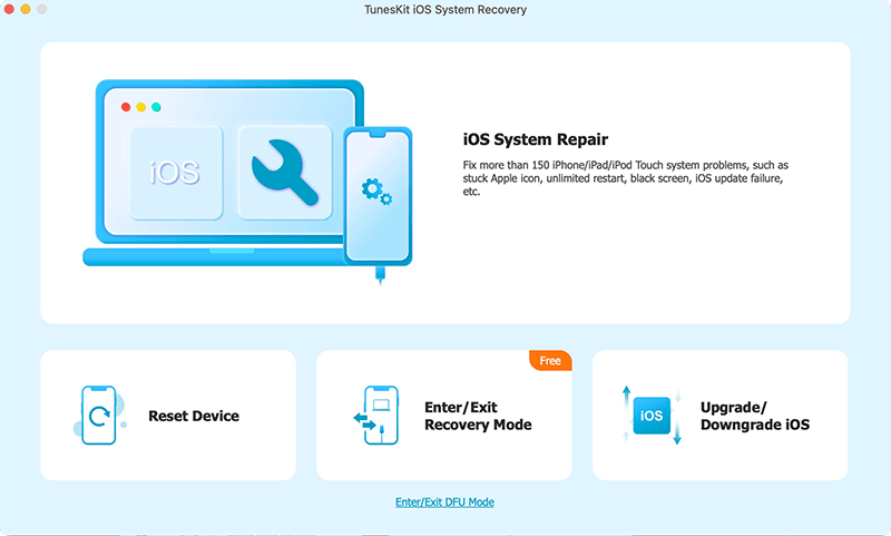 TunesKit iOS System Recovery 4.5.0.41 screenshot