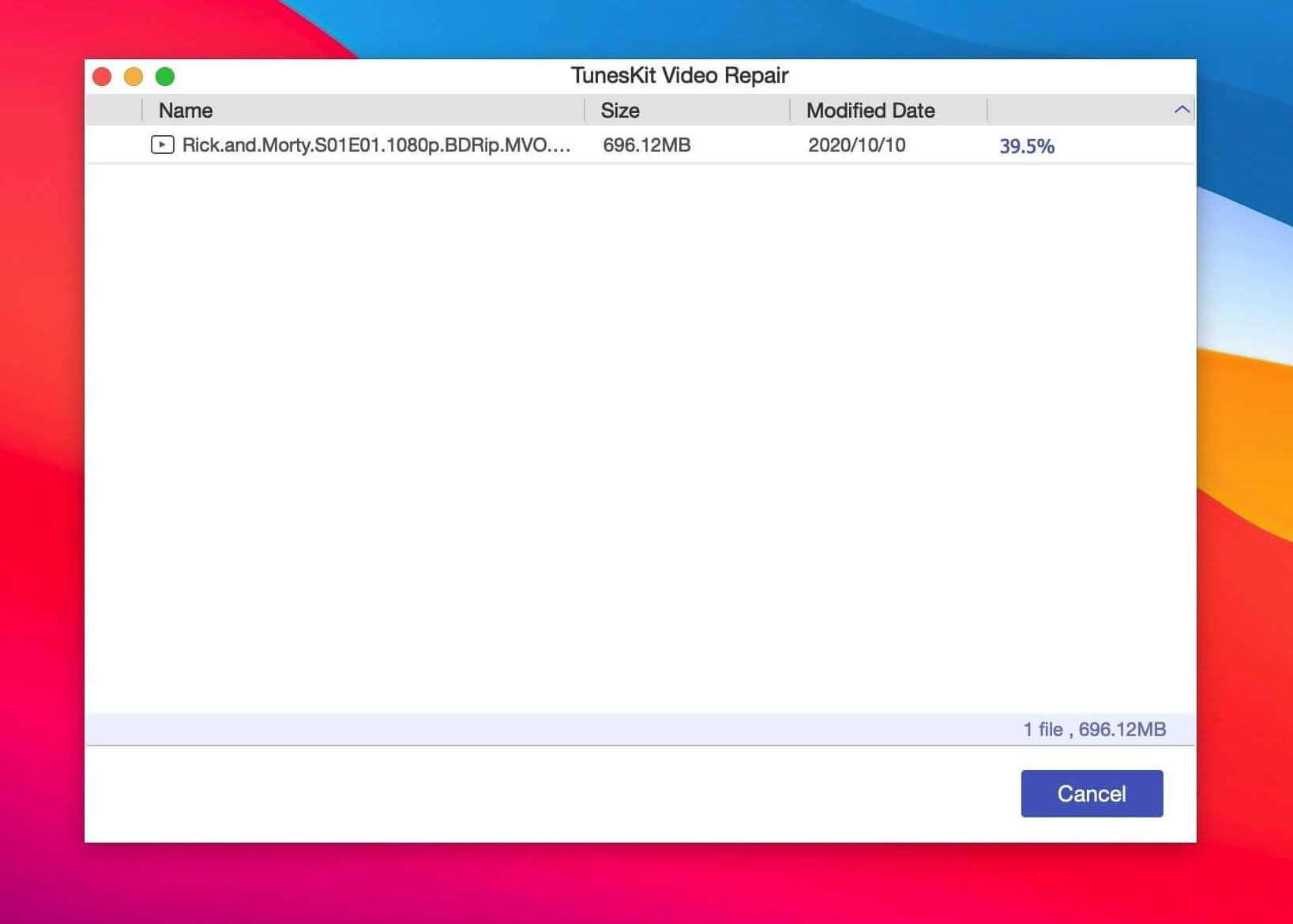 TunesKit Video Repair 2.0.0.11 screenshot