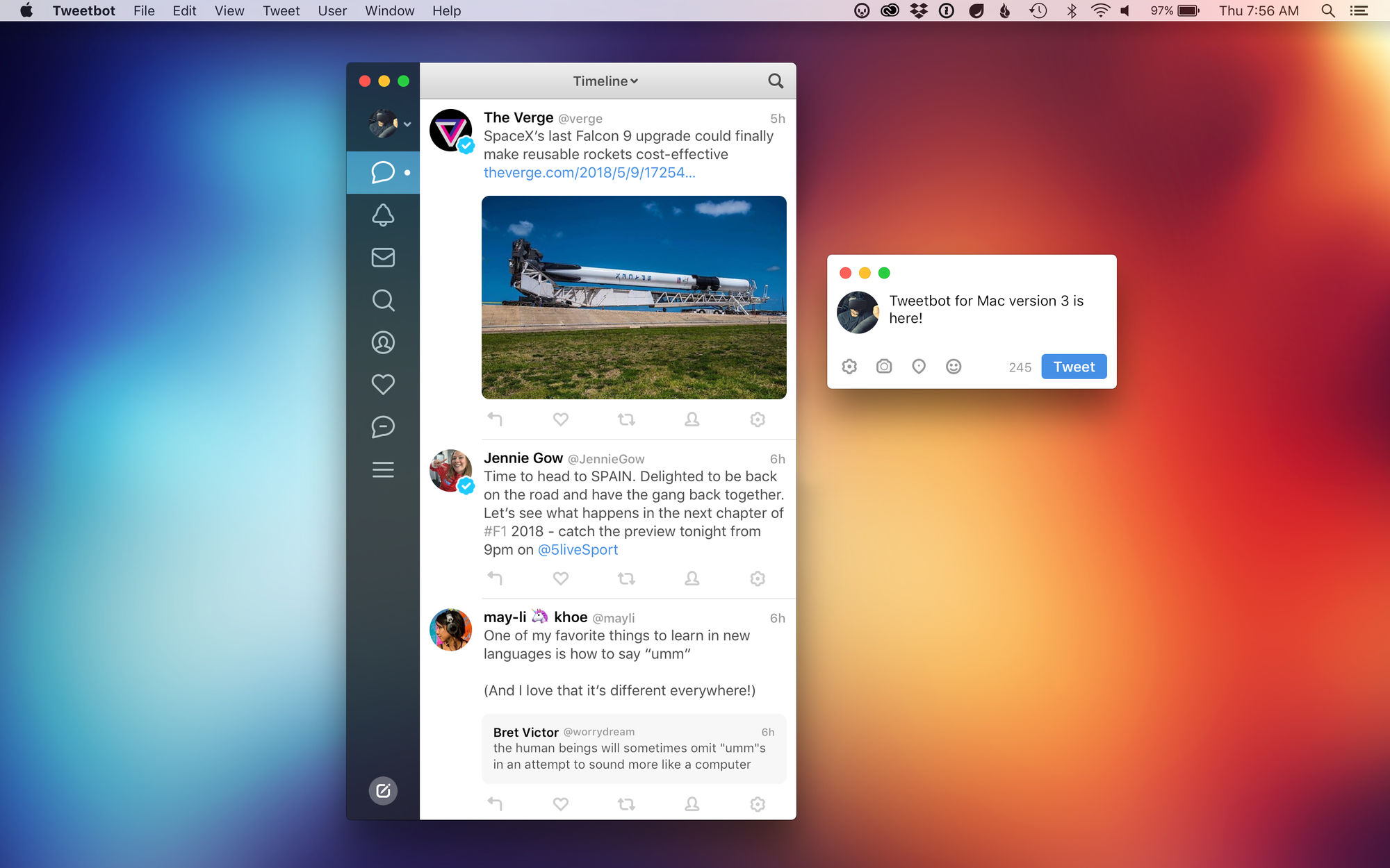 Tweetbot  3.0 – Popular Twitter client. screenshot