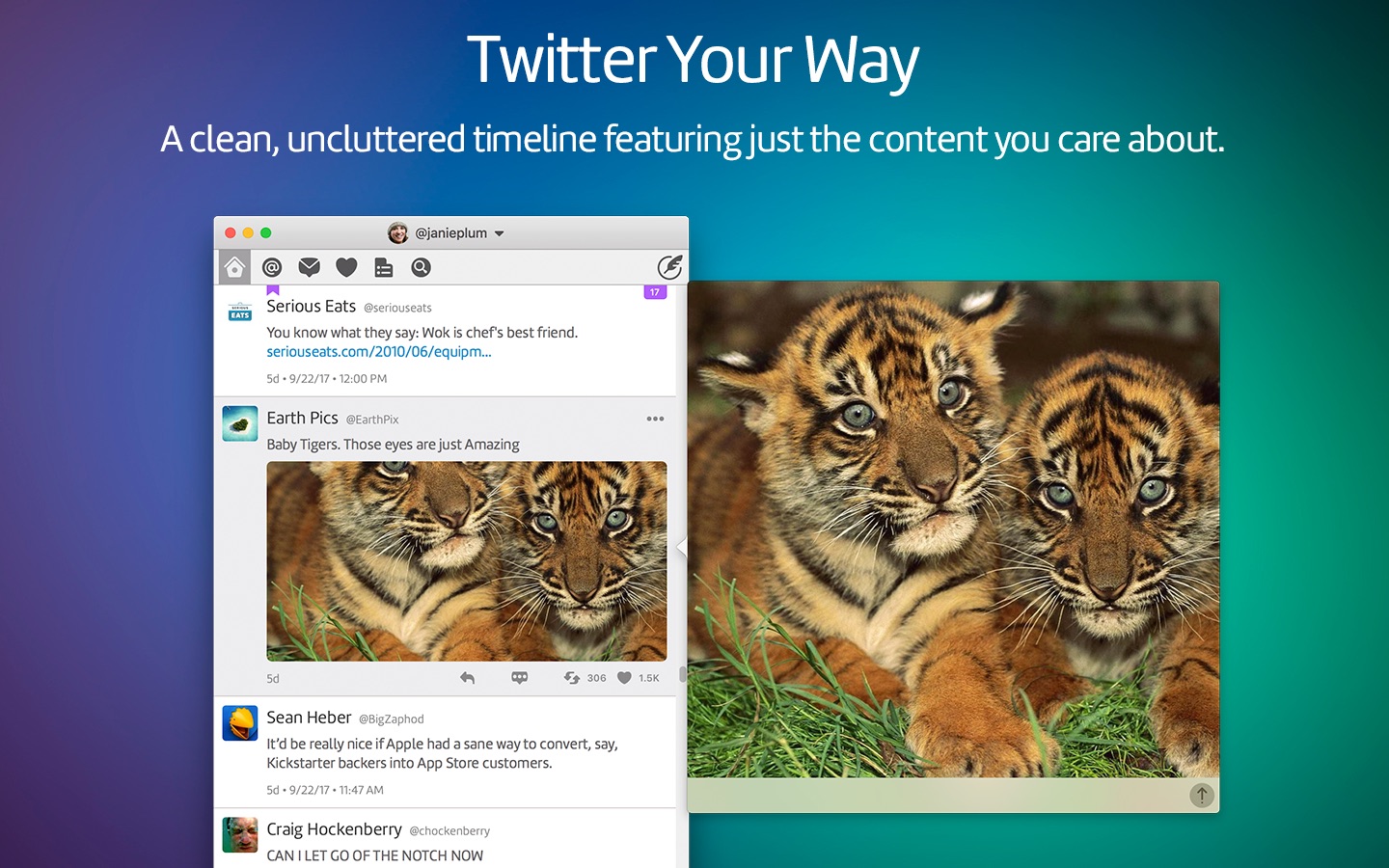 Twitterrific 5.2.3 – Effortlessly read and compose tweets. screenshot