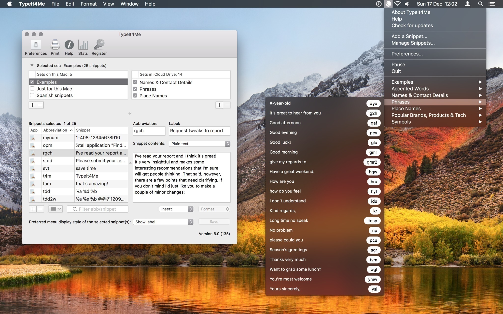 TypeIt4Me  6.0 – Completes partially typed words for you. screenshot