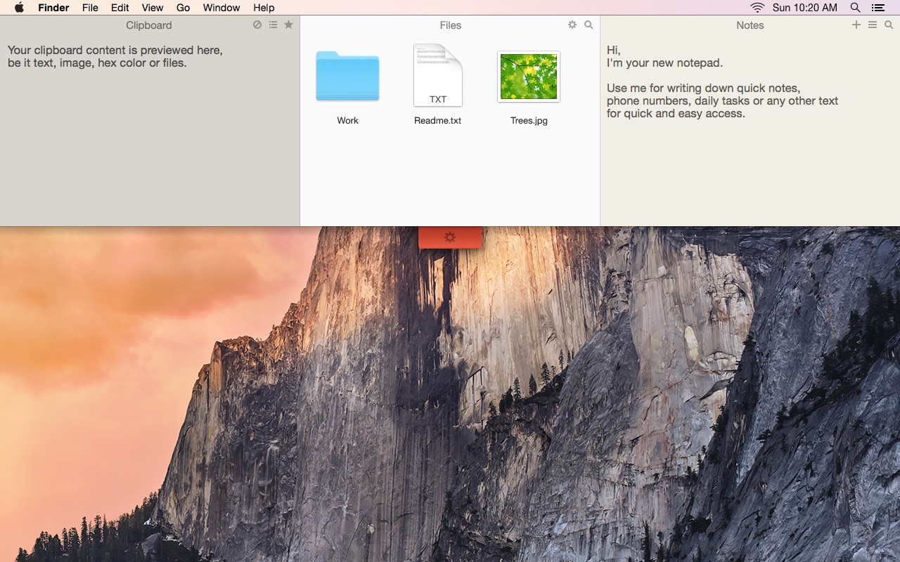 Unclutter 2.1.7d – Store notes, files, and pasteboard clips on the Desktop. screenshot
