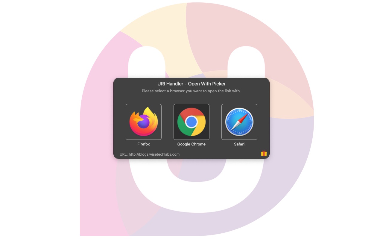 URI Handler – Open With Picker 1.9 screenshot
