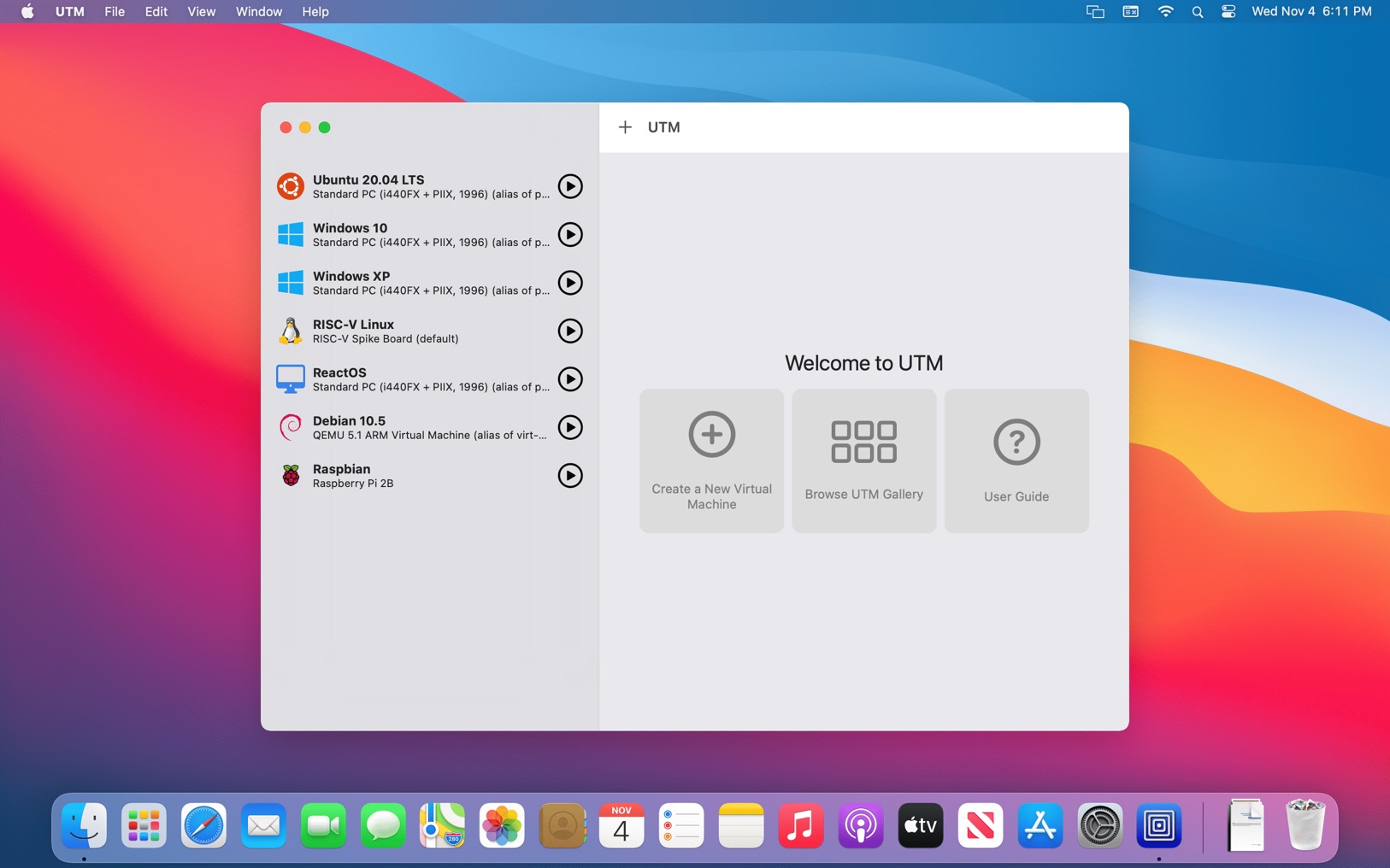 UTM Virtual Machines 4.6.5 screenshot