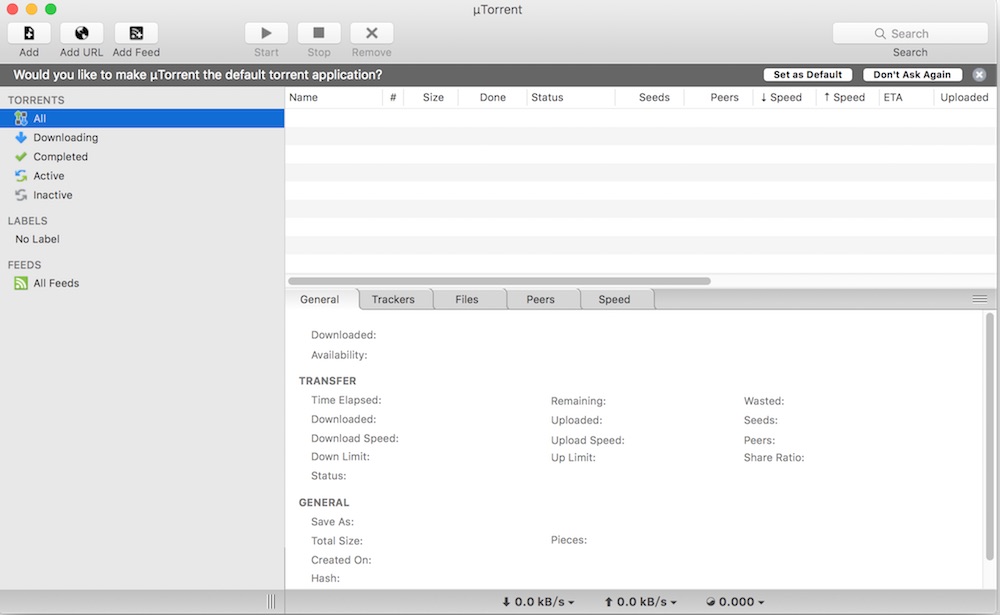uTorrent 1.8.7 (45548) screenshot