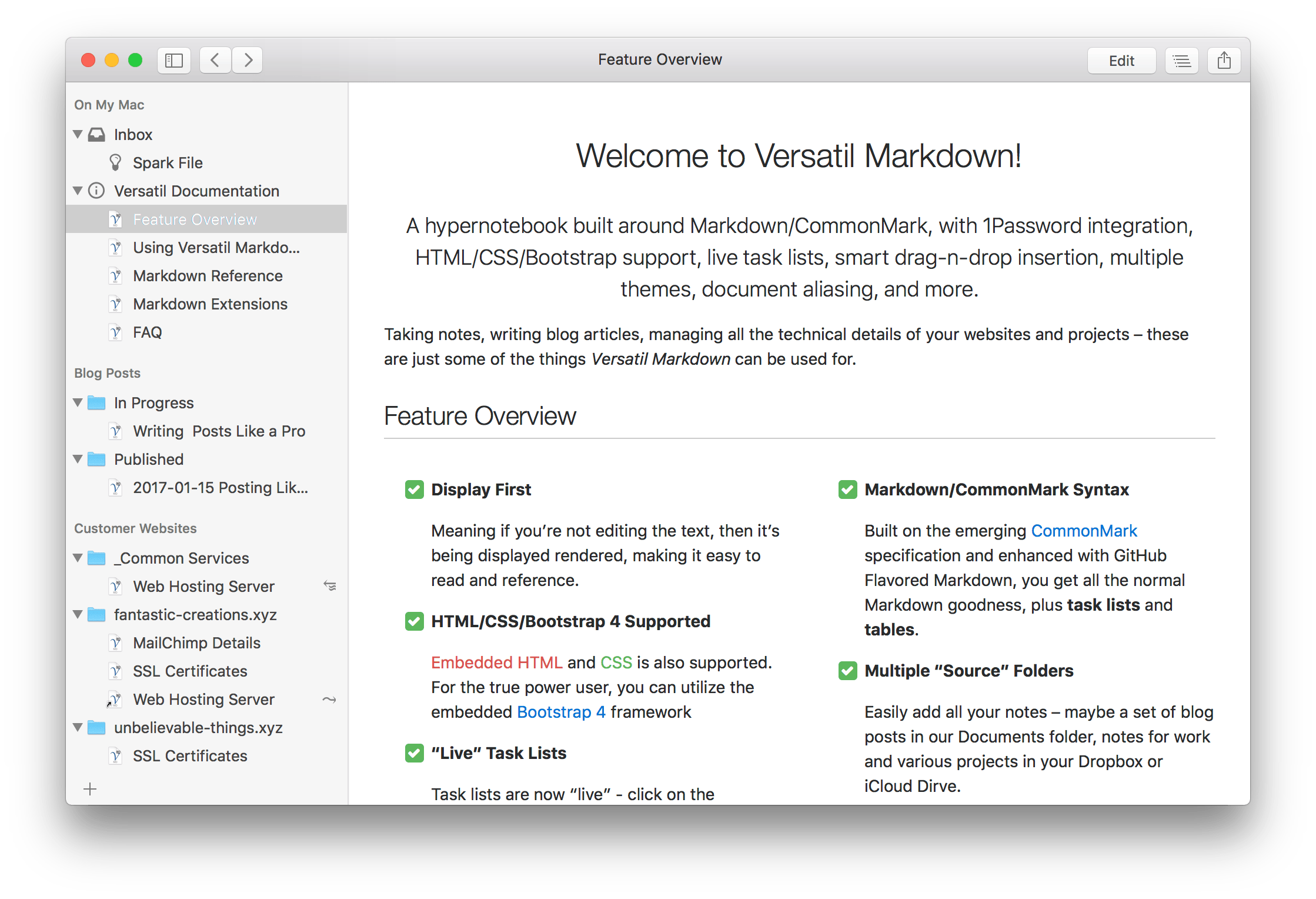 Versatil Markdown 2.1.4 screenshot