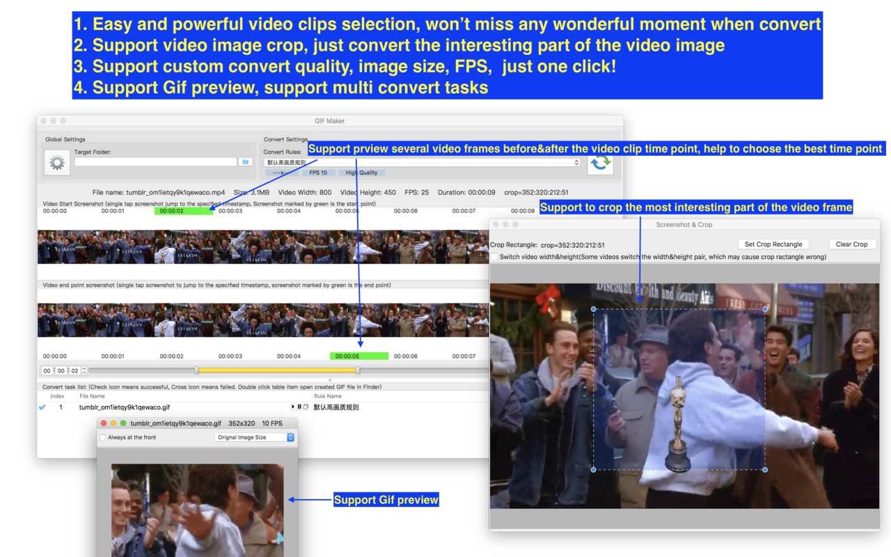 Video GIF converter 2.9 screenshot