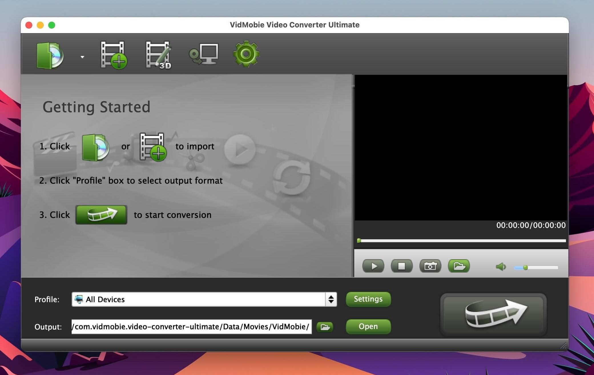 VidMobie Video Converter Ultimate 2.1.3 screenshot