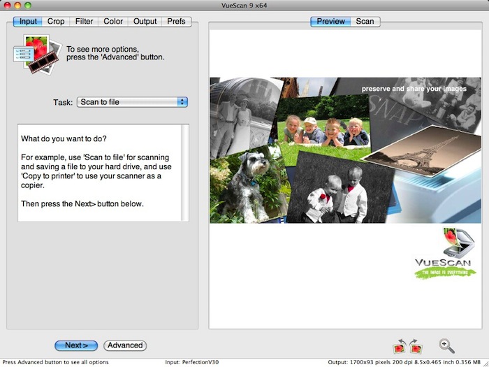 VueScan Professional 9.8.57 screenshot