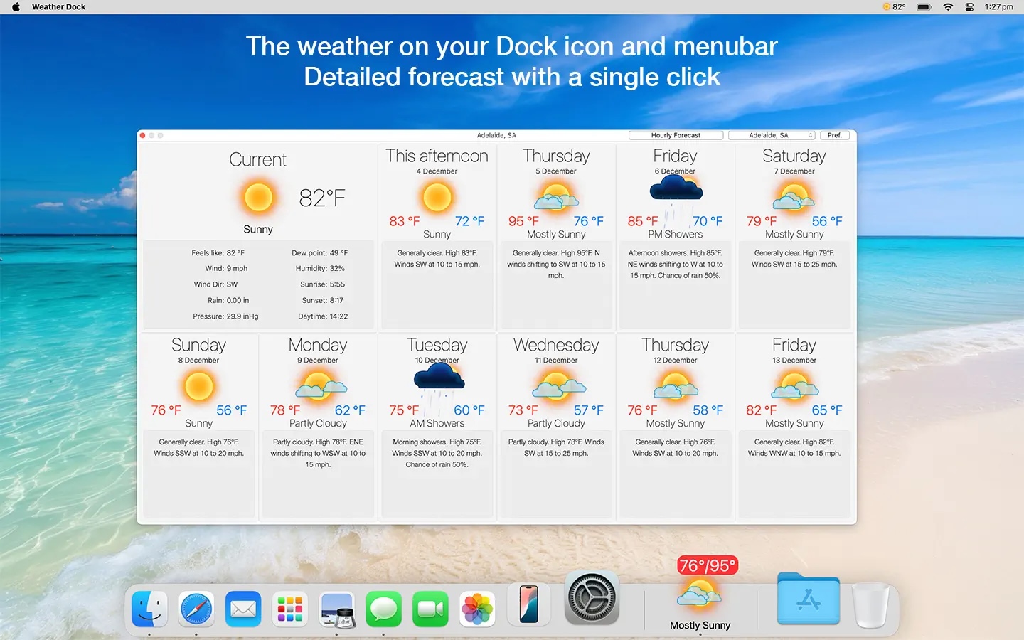 Weather Dock: Desktop forecas‪t 5.5.2 screenshot