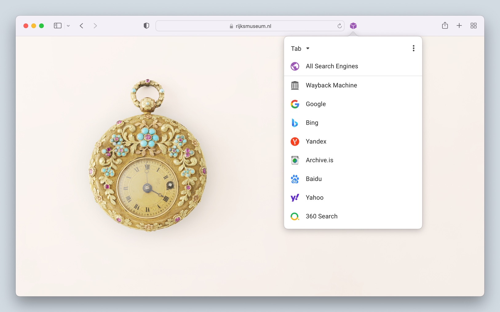 Web Archives for Safari 4.0.0 screenshot