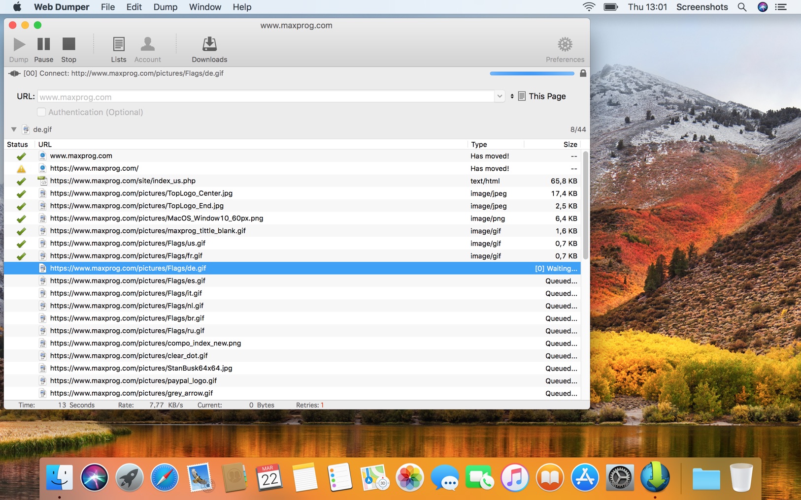 Web Dumper 3.4.5 ekran görüntüsü