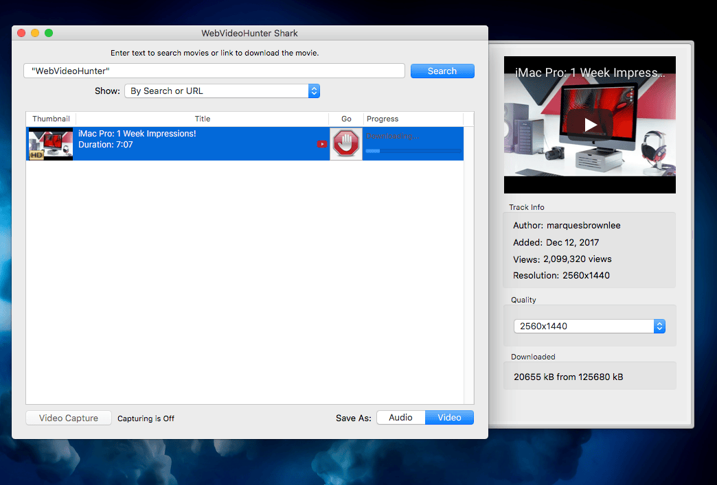 WebVideoHunter Pro 5.9.1 – Download videos from popular sites. ekran görüntüsü