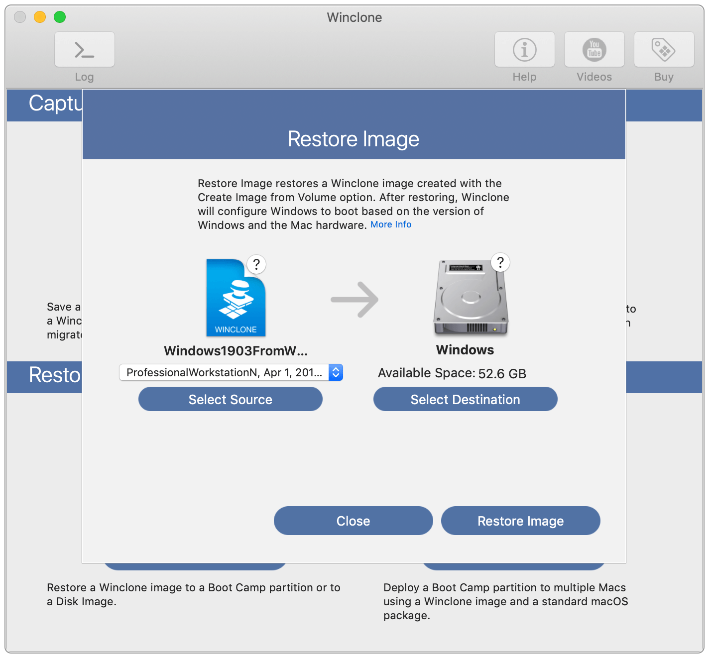 Winclone Pro 10.5 ekran görüntüsü