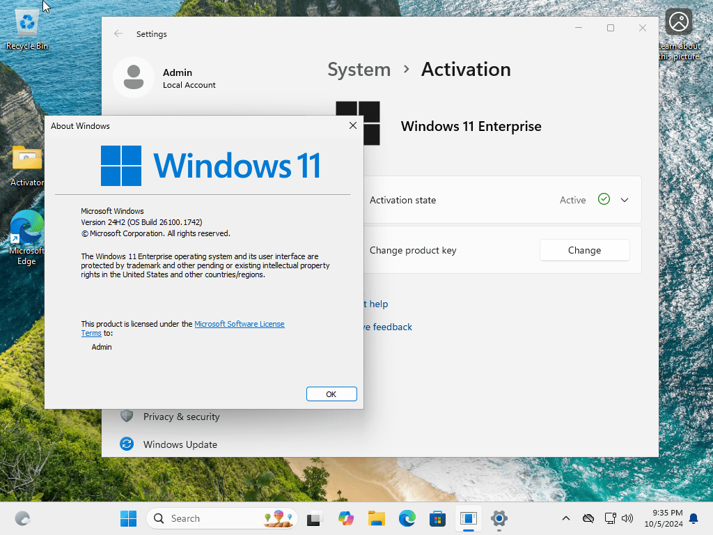 Windows 11 Enterprise 24H2 26100.2605 (No TPM Required) With Office 2024 Pro Plus Multilingual Preactivated December 202 ekran görüntüsü